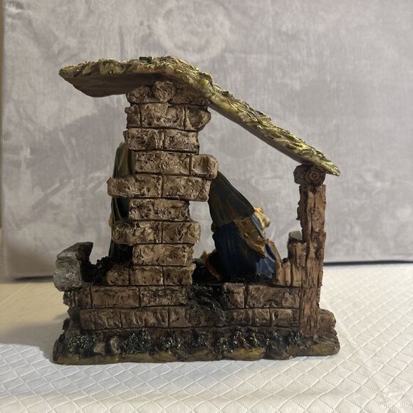 2002 Home Interiors Behold A Child‎ Is Born Nativity Scene 55053 Sculpture - Picture 7 of 10